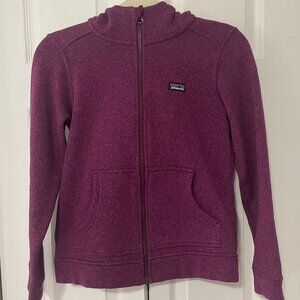 Girls Patagonia Purple Zip-up Hoodie Size XL